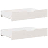 Bed Frame with Drawers White 200x200 Solid Wood Pine C8K9