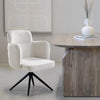 360° Rotating Office Accent Boucle Chairs Metal Legs Home Living Padded Armchair