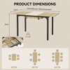 Wooden Expandable Dining Table with Storage Large Kitchen Desk Space Saving Home
