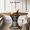 Tribesigns Round Dining Table for 4-6 People, 75 CM Tall Farmhouse Dinning Table