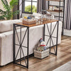 Hallway Console Corridor Computer Table Desk, Easily Folding Desk Rustic Brown