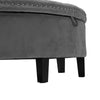Semi Round Ottoman Storage Stool Bench Bed End Chair Footstool Blanket Chest Box