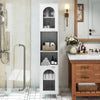 Narrow Home Organizer Tall Bathroom Storage Cabinet-White