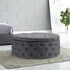 Chesterfield Footstool Coffee Table Sofa Bench Round Stool Ottoman Pouffe Chair