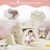 Kids Play Couch Set Fold Out Modular Sofa Creative Playhouse Creamy White New