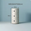 Round ABS Cylinder Cabinet Cupboard Drawer Storage Unit Bathroom Bedroom Stand