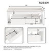 High Gloss Coffee Table Centre Table With LED Light Open Storage Glass Tabletop