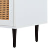 Buffet Storage Cabinet with Rattan Decorating Living Room Wood Kitchen Sideboard