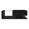 COFFEE TABLE WITH LED LIGHT, HIGH-GLOSS BLACK WITH DRAWER LIVING ROOM FURNITURE