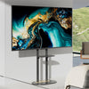 Solid TV Floor Stand Modern Art Style Oval Marble Shelf TV Mount 40-75” Flat LCD