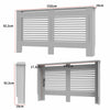 92cm Tall Radiator Cover White Grey Traditional MDF Wood Cabinet Grill Cover
