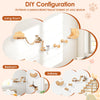 6 Pieces Cat Wall Mounted Shelves w/ Hammock 2-step Cat Tree