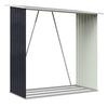 Metal Steel Outdoor Garden Shed Tools Log Wood Firewood Storage Rack Gable Roof