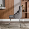 Velvet Dining Chair Padded Dining Room Kitchen Chair Home Restaurant Grey