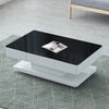 Luxury Glass Cofffee Table High Gloss Table with Storage Living Room Furniture