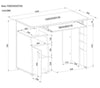 Office Desk Computer Laptop Cupboard Work From Home Pull-out Dark Pine Elver