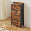 Smilesun 4 Drawers Chest of Drawers Fabric Wood Metal Storage Organiser Bedroom