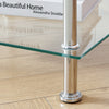 Nest Of 3 Nested Nesting Tables Side End Coffee Table Glass/Wood for Living Room