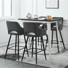 2 x Velvet Bar Stools Metal Leg Padded Seat Breakfast Stools Kitchen Chair New