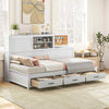 Daybed Frame with 3 Storage Drawers Single Guest Bed