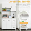 Freestanding Kitchen Storage Cabinet w/ Cupboard Cabinets Drawers Handles Shelf