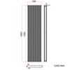 Black Designer Radiator Vertical Horizontal Oval Column Central Heating Rads