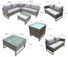 Signature Weave Lucy Light Grey Outdoor Garden Corner Sofa Seat Set RRP £899