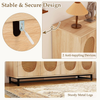 Sideboard Natural Storage Rattan Doors Shelves Cabinet Unit Contemporary Modern
