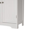 White Bathroom Wooden Free Standing 2 Drawers With 4 Doors Storage Cabinet Unit