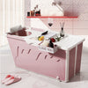 Folding Portable Bathtub Adult Kids Spa Sauna Tub Soaking Barrel Baby Swimming