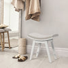 Dressing Chair Wooden Make-Up Stool Bedroom Vanity Bench With Sponge
