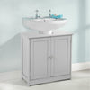 Bathroom Sink Cabinet Under Basin Vanity Storage Cupboard Unit Grey