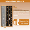 52 Slots Shot Glass Display Case With Removable Shelves Wall Mounted Cabinet UK