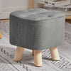 Ottomans Square Footstool Foot Stools Wood Leg for The Bedroom Living Room