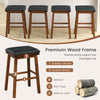 76CM Upholstered Bar Stool Set of 2 Backless Counter Height Stools Dining Chairs