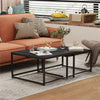 FATIVO Marble Nesting Coffee Table Stacking Table fr Living Room Bedroom Balcony