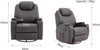 Heating 8-Point Massage Recliner Swivel Chair Sofa w/ Remote Control XMAS Gift