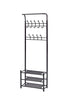 Industrial Coat Rack Vintage Shoe Stand Hallway Storage Bench Rustic Shelf Hooks