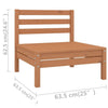 10 Piece Garden Lounge Set Honey Brown Solid Wood Pine vidaXL