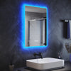 Bathroom LED Mirror with Shaver Socket Bluetooth Speaker Demister Touch 500x700