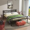 KING SIZE Metal Bed Frame with Headboard and Footboard Heavy Duty Slat Vclpiurro