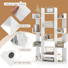 Display Cube Shelf Tall Bookcase Storage Organizer w/13 Open Shelves White