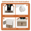3 Tier Stackable Storage Box Folding Shoe Cabinet w/Lockable Wheels-White