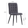 Set of 2/4Pcs Dining Chairs Velvet/PU Padded Seat Metal Legs Home Office Kitchen