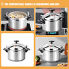 11L Aluminium Pressure Cooker Quick with Lid Latch Indicator Explosion-Proof