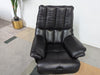 DFS Adstock Black Leather Electric Incline Swivel Chair & Footstool RRP £1559