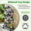 Heavy Duty Metal Plant Stand Double Layer Flower Pot Rails Rack Wheeled Casters