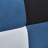 Fabric Sofa Bed 3 Seater Couch Adjustable Grey Blue Patchwork Recliner Chairs UK