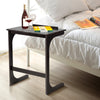 Tilting Top TV Tray Table Adjustable C-shaped Bedroom Bamboo Sofa Side Table