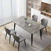 Advanced Grey Kitchen Dining Table Quality Marble Breakfast Desk Easy Assembly